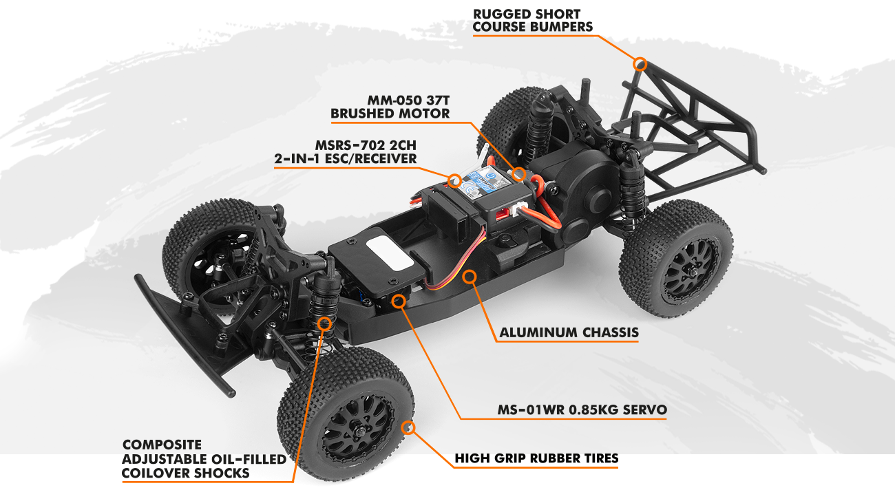 Short course 1/24 Maverick Microbe RC orange – MV151502