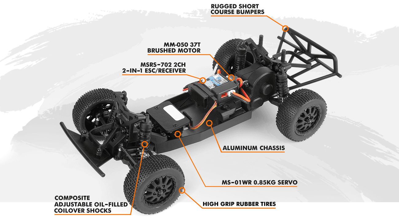 Short course 1/24 Maverick Microbe RC orange – MV151502