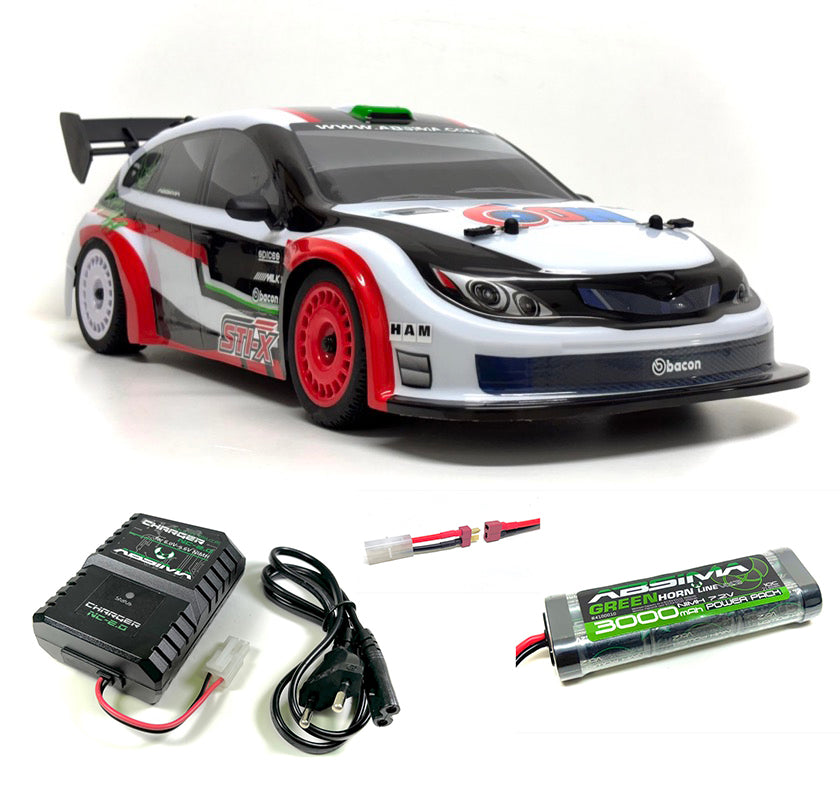 Rallye Absima 1/10 "STi-X" charbon 4WD RTR 12233 version Pack