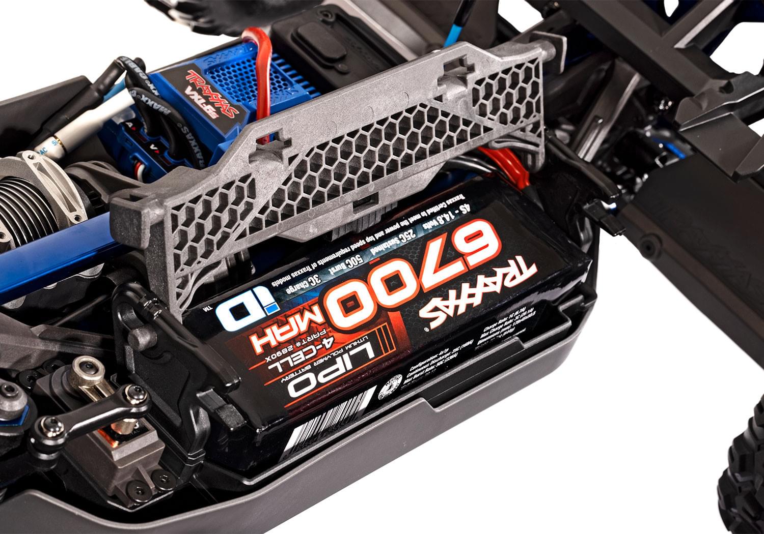 Combo Traxxas Sledge 1/8 Brushless belted bleu VXL 6S TQi ID RTR - 95096-4 - Breizh Modélisme.