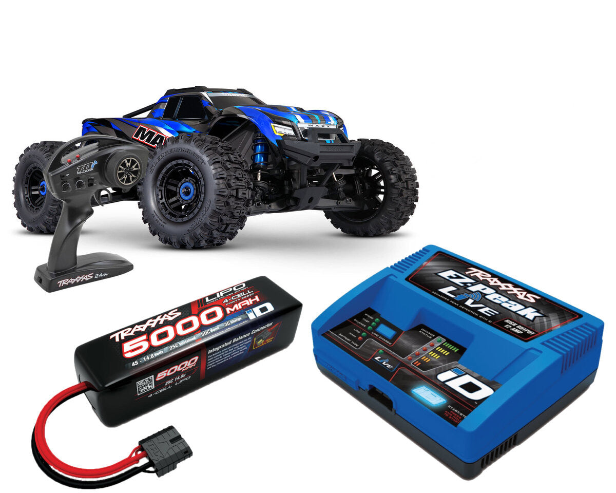 Combo Traxxas Wide-MAXX 1/10 Bleu 89086-4 - Breizh Modélisme.