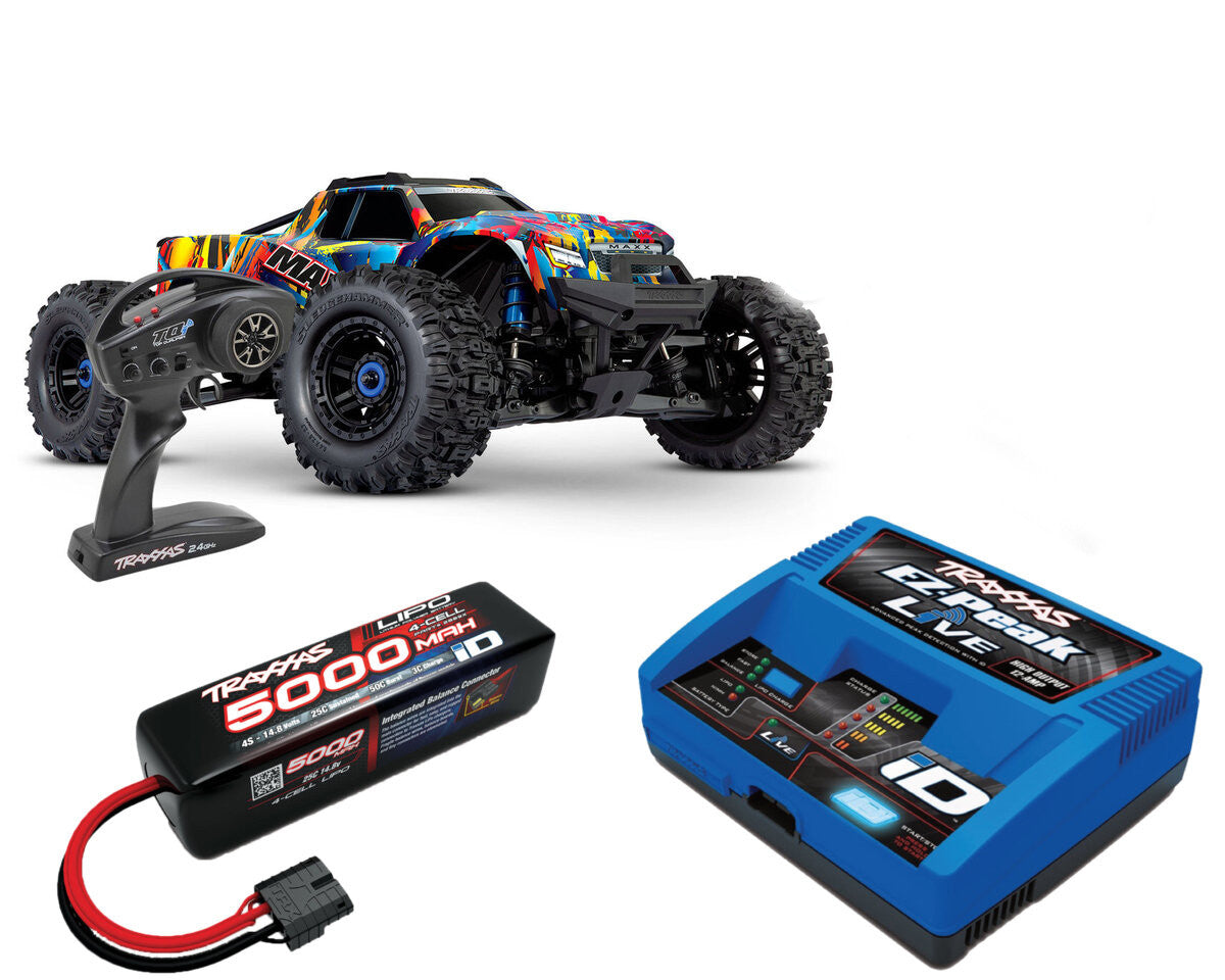 Combo Traxxas Wide-MAXX 4S Rock´N Roll 1/10 - 89086-4 - Breizh Modélisme.