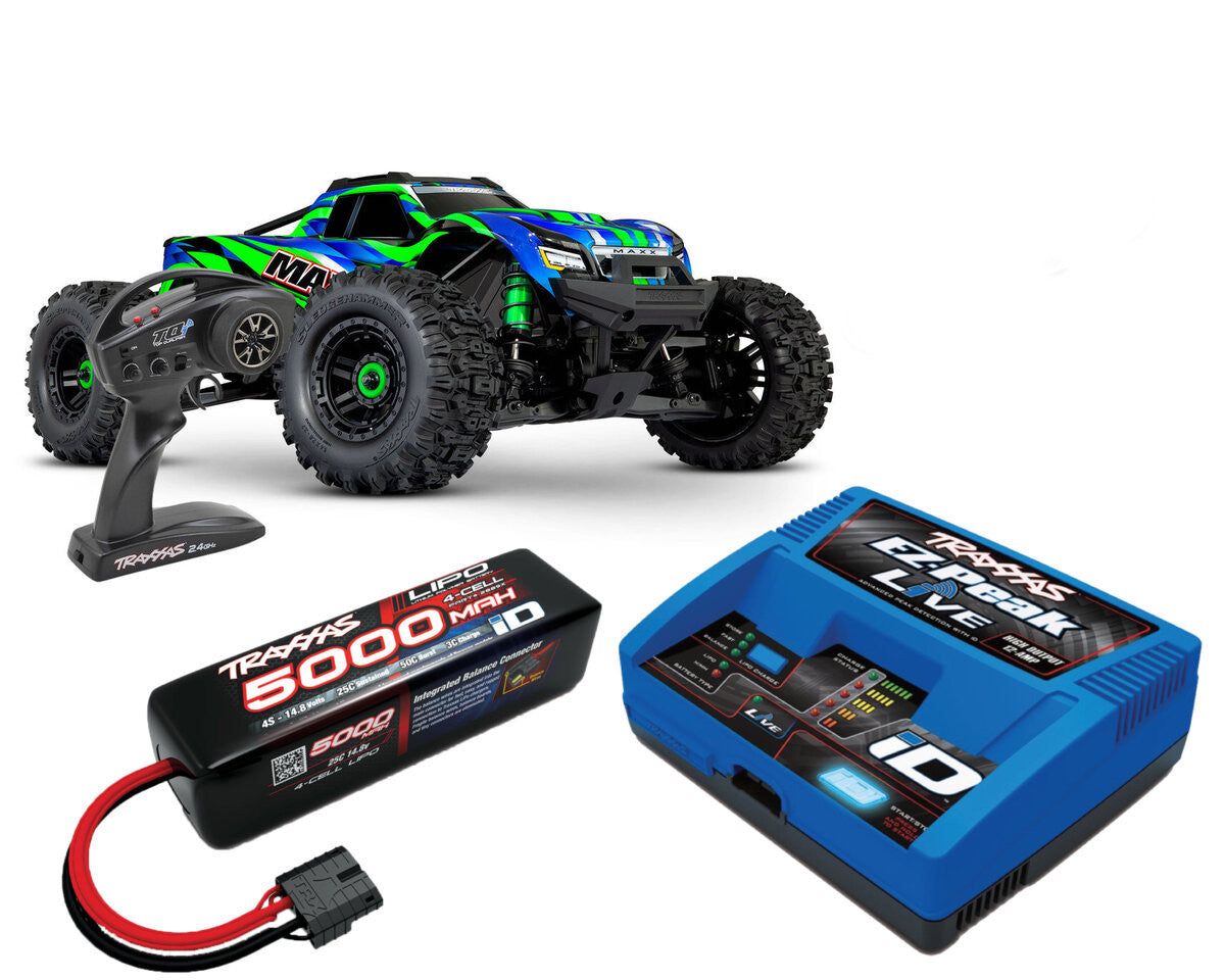 Combo Traxxas Wide-MAXX 4S vert 89086-4 - 1/10 - Breizh Modélisme.