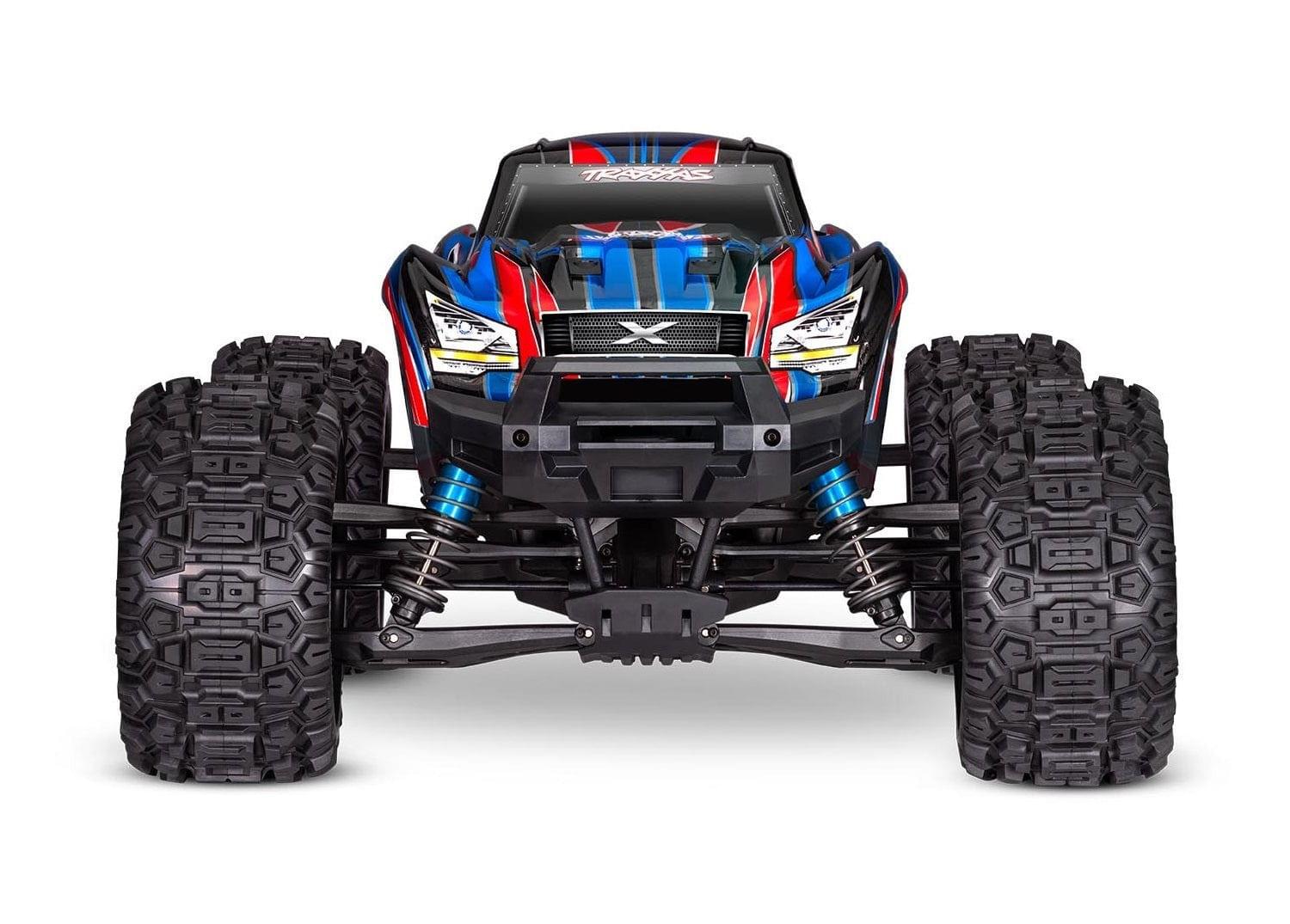 Pack Traxxas XMaxx 4x4 8S Belted bleu RTR 1/6 brushless 77096-4 - Breizh Modélisme.
