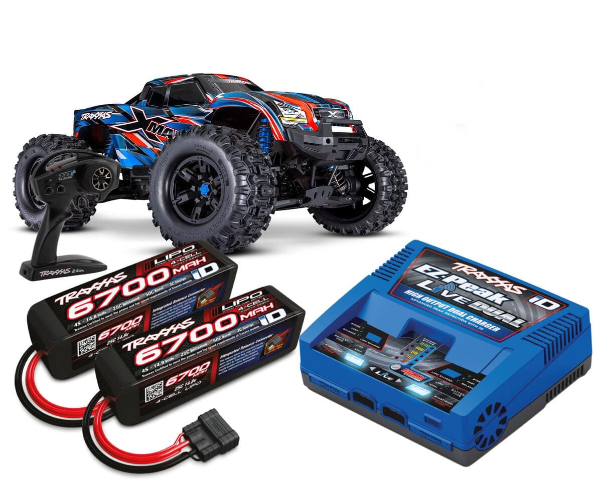 Pack Traxxas XMaxx 4x4 8S Belted bleu RTR 1/6 brushless 77096-4 - Breizh Modélisme.