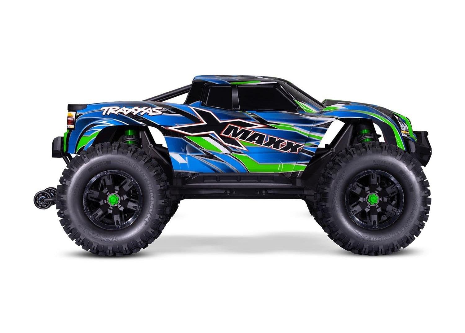 Pack Traxxas XMaxx 4x4 8S Belted vert RTR 1/6 brushless 77096-4 - Breizh Modélisme.