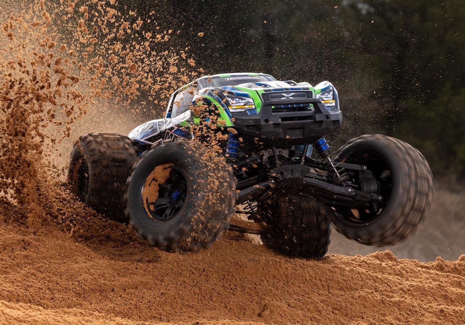 Pack Traxxas XMaxx 4x4 8S Belted vert RTR 1/6 brushless 77096-4 - Breizh Modélisme.