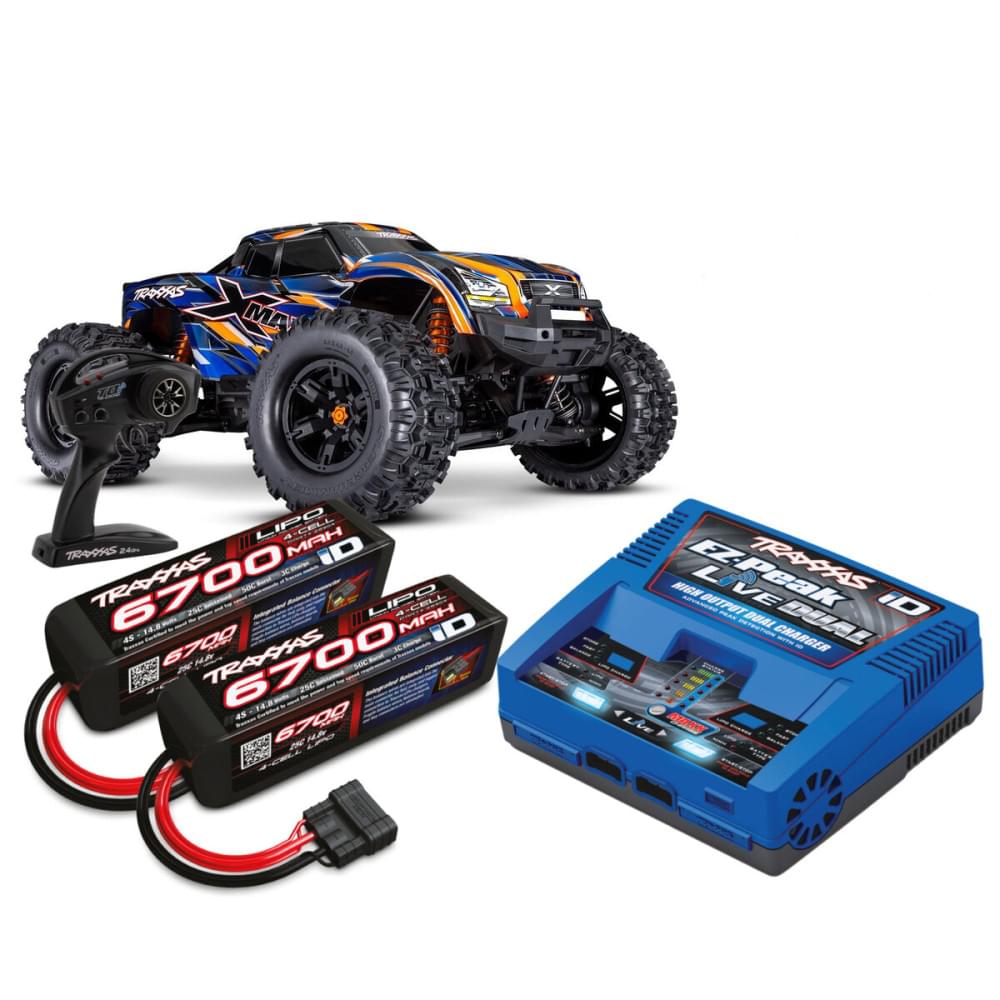 Pack XMaxx Traxxas 8S Belted orange RTR 1/6 brushless 77096-4 - Breizh Modélisme.