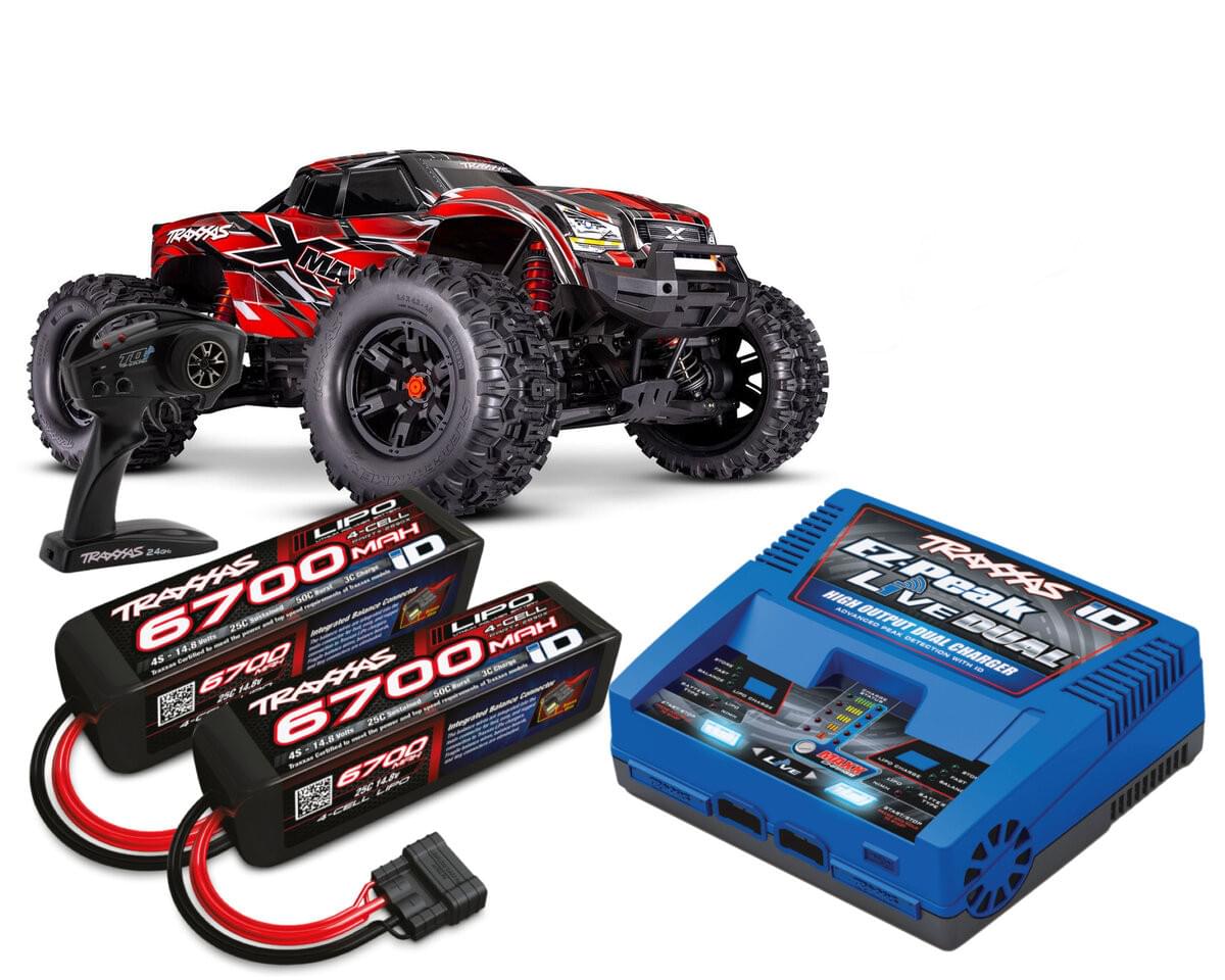 Pack XMaxx Traxxas 8S Belted rouge RTR 1/6 brushless 77096-4 - Breizh Modélisme.