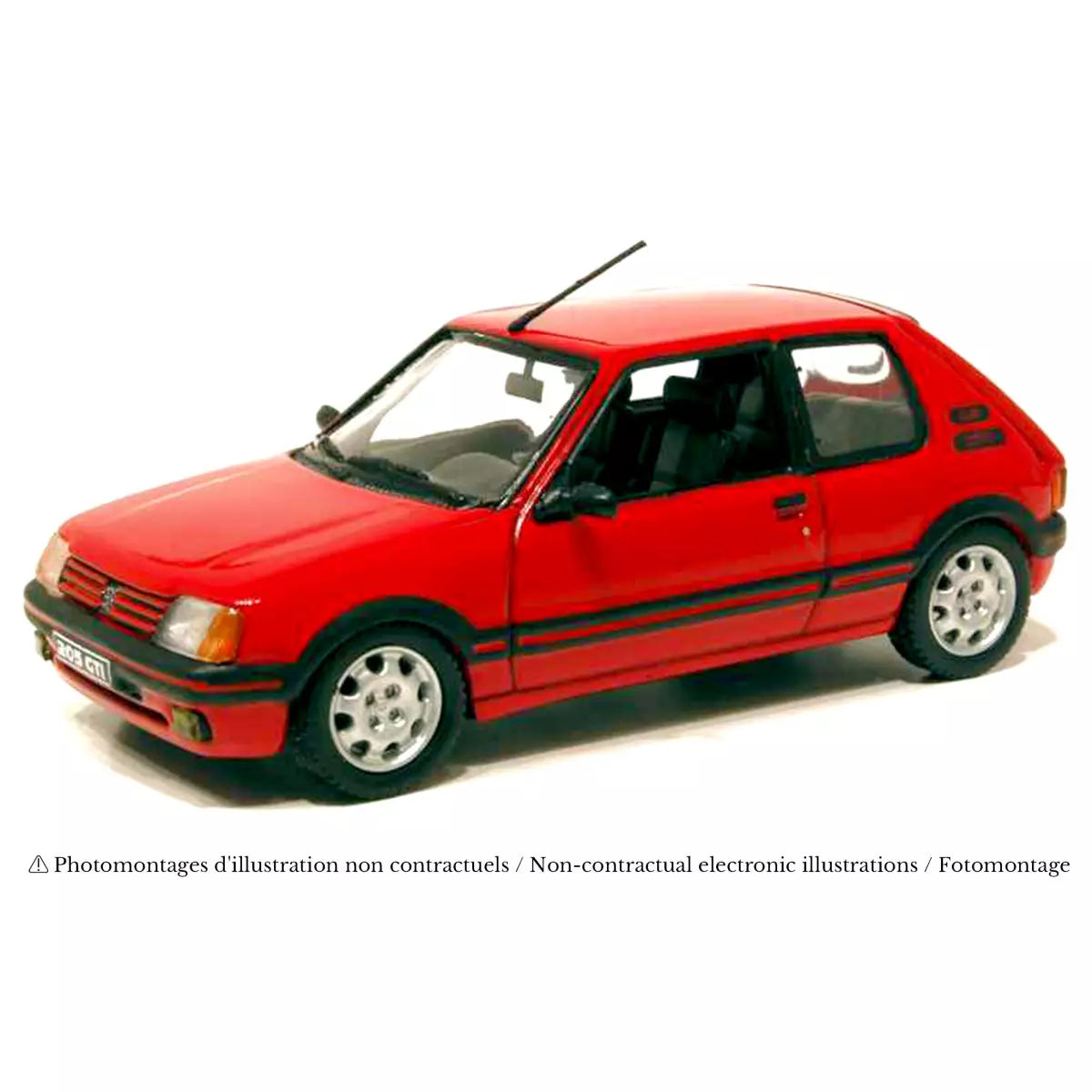 Voiture miniature collection 1/12 Peugeot 205 GTi 1.9 1991 Rouge Vallelunga Norev 124700
