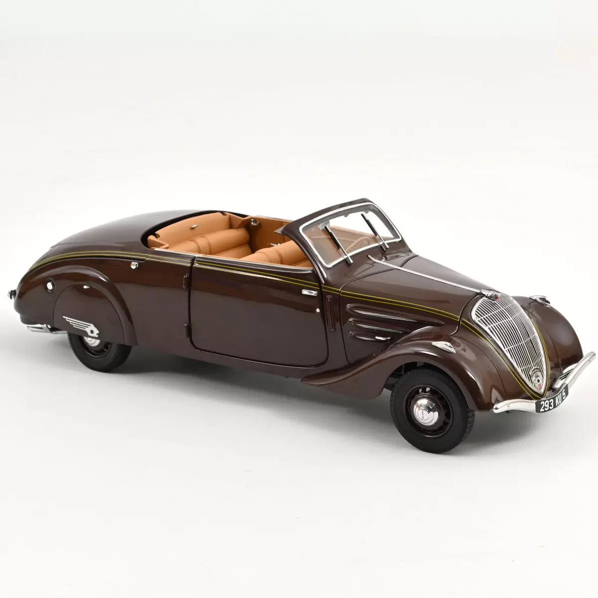 Voiture miniature collection 1/18 Peugeot 402 Eclipse 1937 Chocolat Norev 184873