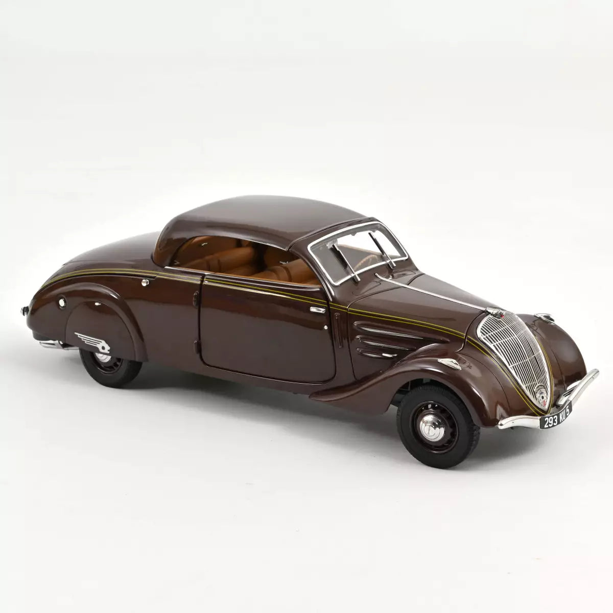 Voiture miniature collection 1/18 Peugeot 402 Eclipse 1937 Chocolat Norev 184873