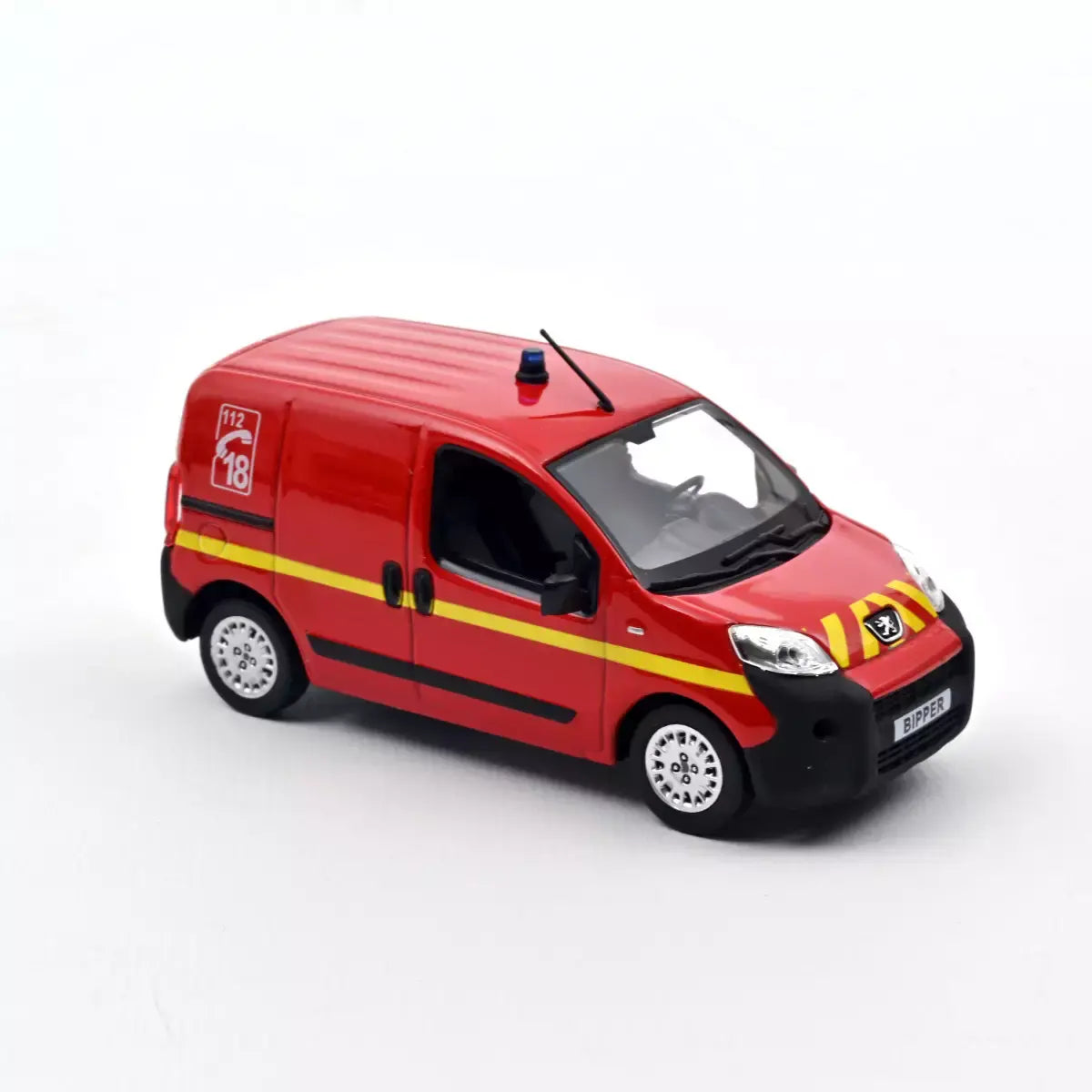 Voiture miniature collection 1/43 Peugeot Bipper 2009 Pompiers Norev 479838