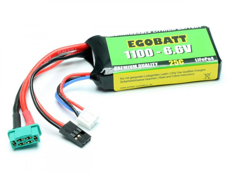 Accu LiFe Egobatt 1100mAh - 6.6V (25C) - Breizh Modélisme.