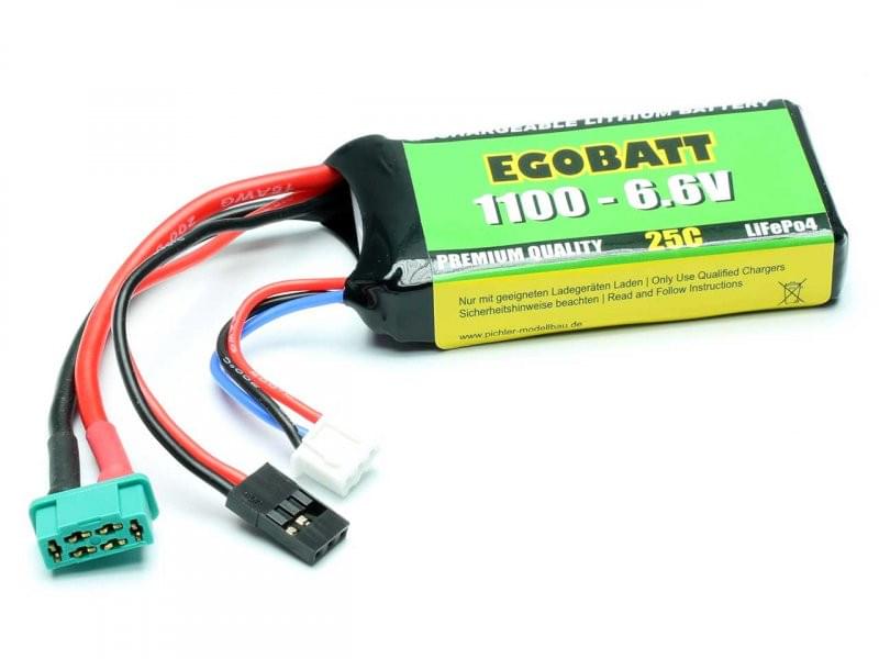 Accu LiFe Egobatt 1100mAh - 6.6V (25C) - Breizh Modélisme.