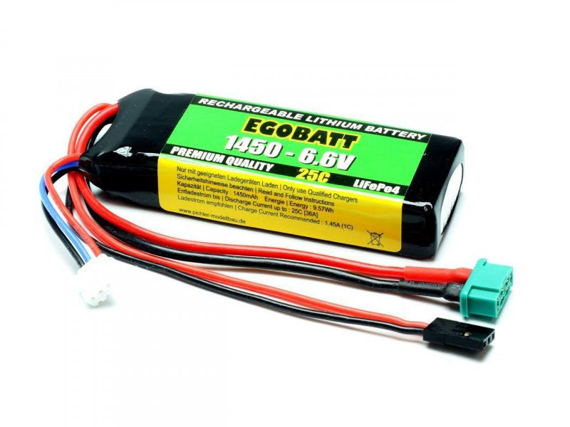 Accu LiFe Egobatt 1450mAh - 6.6V (25C) - Breizh Modélisme.