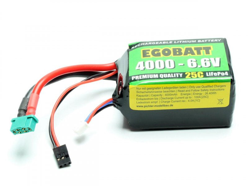 Accu LiFe Egobatt 4000mAh - 6.6V (25C) - Breizh Modélisme.