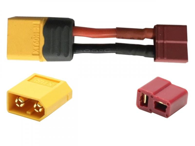 Adaptateur XT60 mâle vers Dean femelle - Breizh Modélisme.