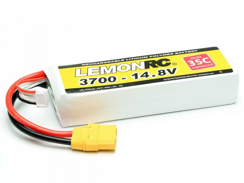 Batterie LiPo 4S LemonRC 5000mah - 14,8V (35C) XT90 - Breizh Modélisme.