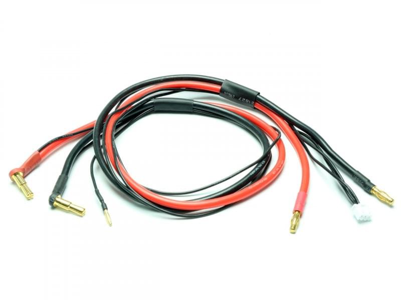 Câble de charge Duo 4 mm / 5 mm 2S Lipo Hardcase avec adaptateur d'équilibrage XH - Breizh Modélisme.