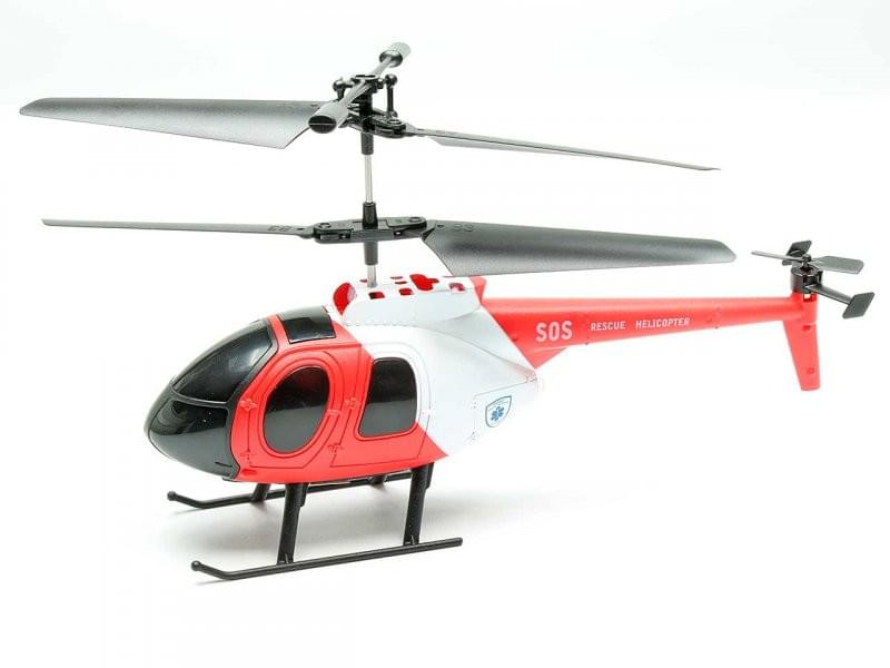 Hélicoptère Hughes MD500 rouge garde cotière RTF - 15610 - Breizh Modélisme.