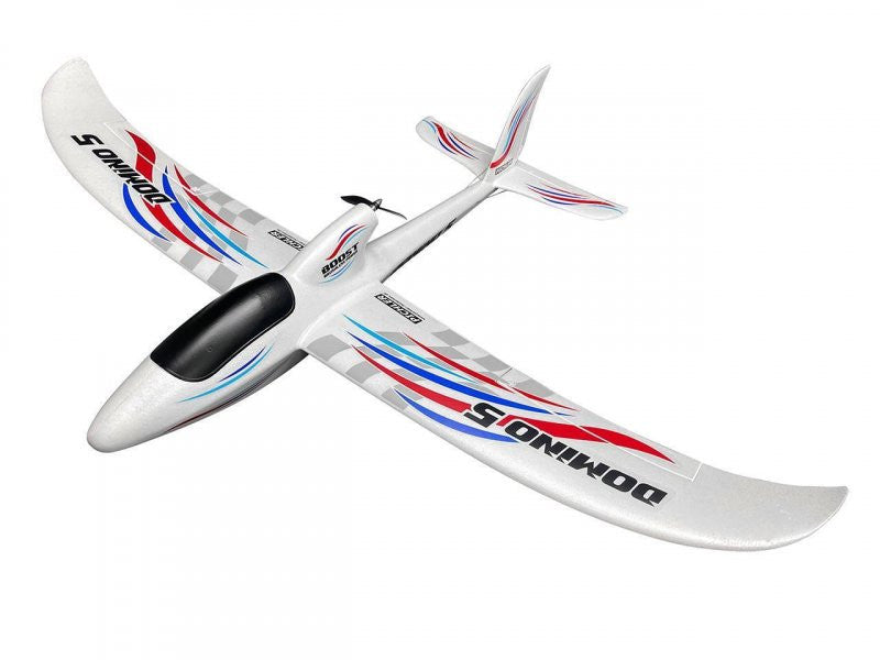 Planeur Domino 5 PNP / 1420 mm (rouge) - Breizh Modélisme.