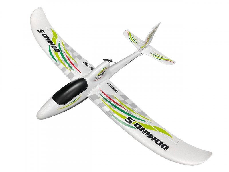Planeur Domino 5 PNP / 1420 mm (vert) - Breizh Modélisme.