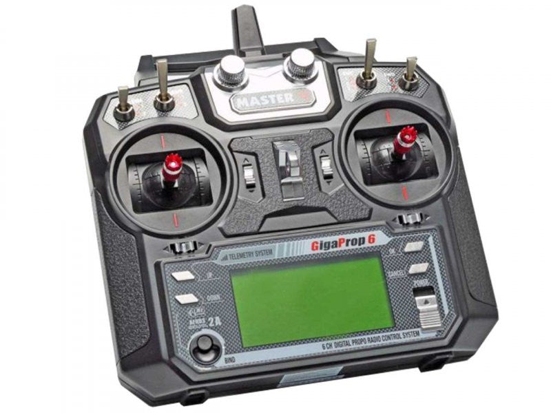 Radiocommande 6 voies MASTER GigaProp 6 (Mode 2+4) - Breizh Modélisme.