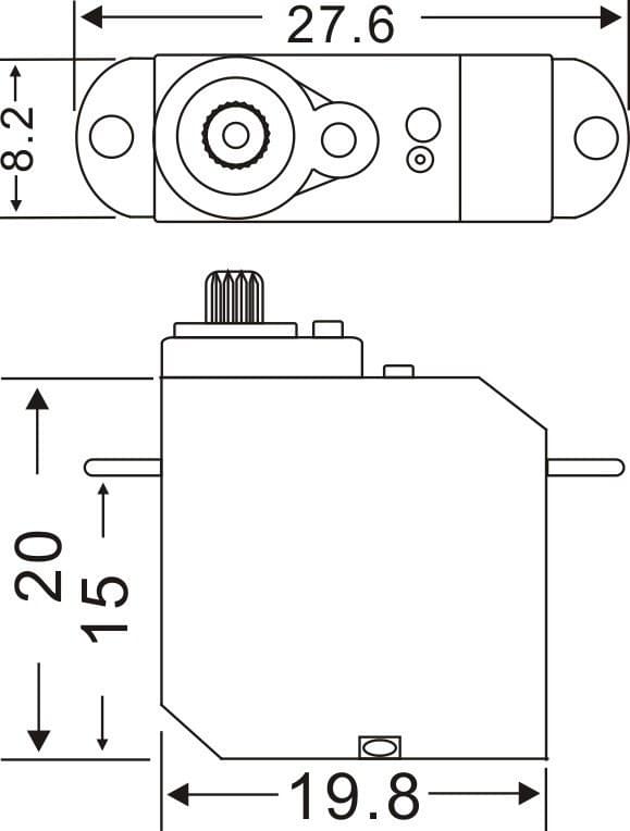 Servo pour avion RC MASTER S706 MG - Breizh Modélisme.