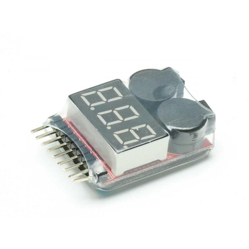 Testeur et Buzzer pour Batterie Li-Po/Ni-Mh/Li-ion (2 à 8S) - Breizh Modélisme.