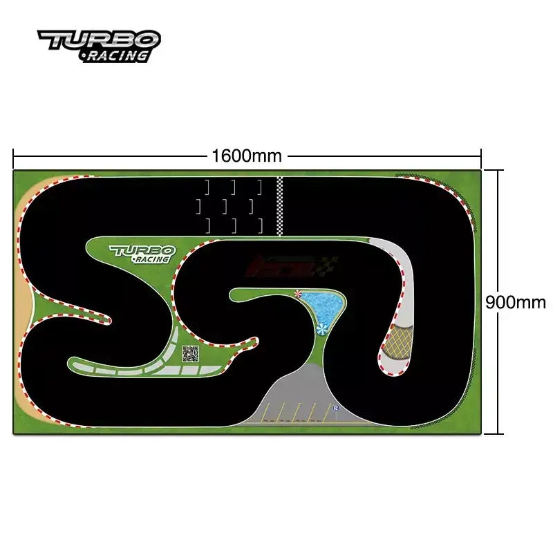 Piste XXL pour Turbo Racing Micro Rally 1/76 (90x160 cm) - TB-760102