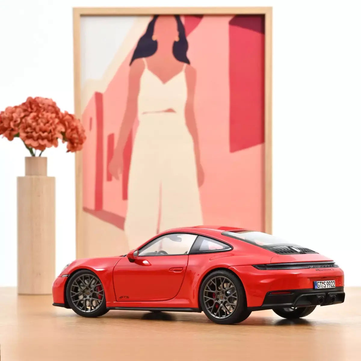 Voiture miniature collection 1/18 Porsche 911 Carrera 2025 Rouge Indien Norev 187171
