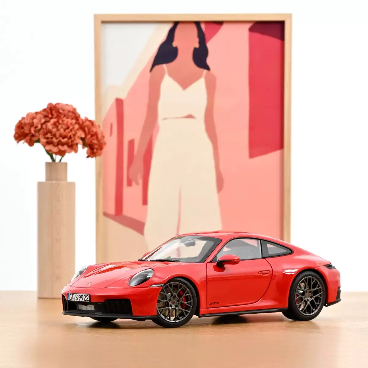 Voiture miniature collection 1/18 Porsche 911 Carrera 2025 Rouge Indien Norev 187171