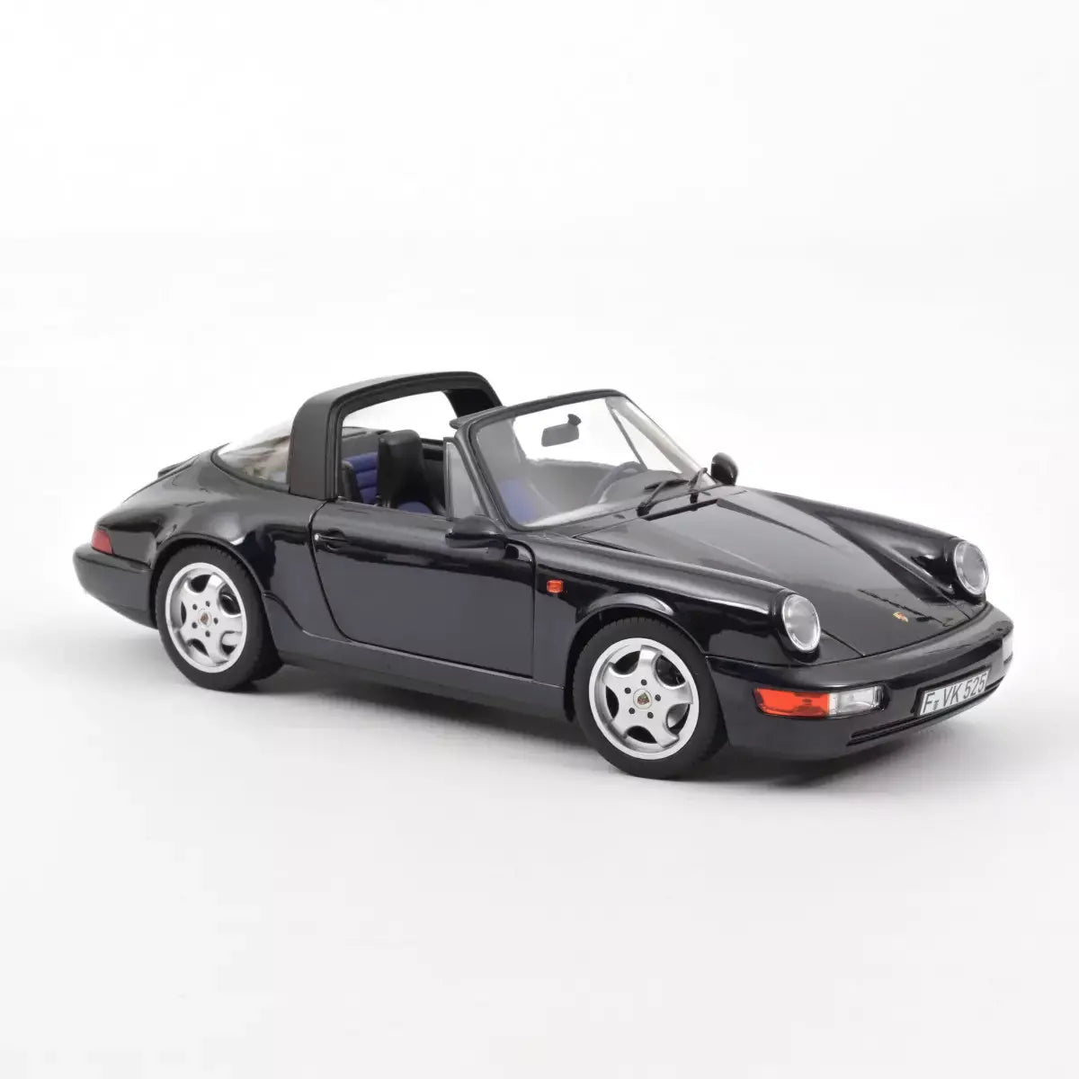 Voiture miniature collection 1/18 Porsche 911 Carrera 4 Targa 1991 Bleu métallisé Norev 187340