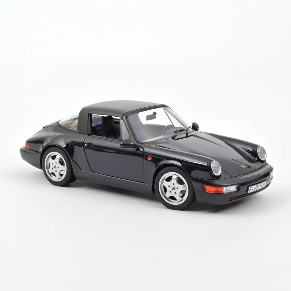 Voiture miniature collection 1/18 Porsche 911 Carrera 4 Targa 1991 Bleu métallisé Norev 187340
