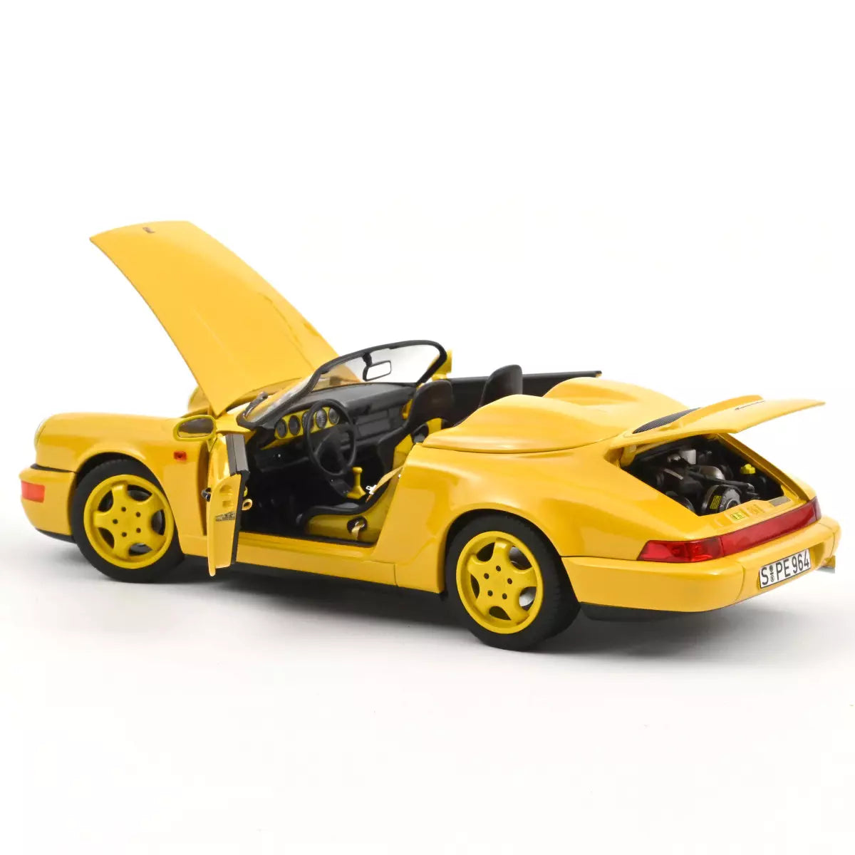 Voiture miniature collection 1/18 Porsche 911 Speedster Jaune Speed 1993 Norev 187130