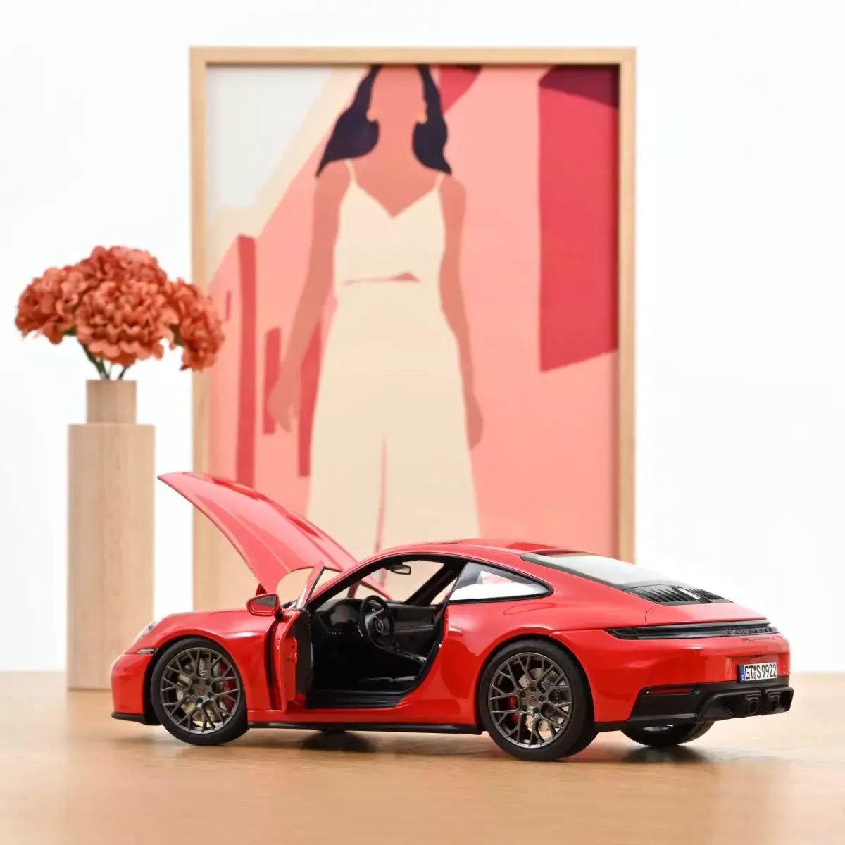 Voiture miniature collection 1/18 Porsche 911 Carrera 2025 Rouge Indien Norev 187171