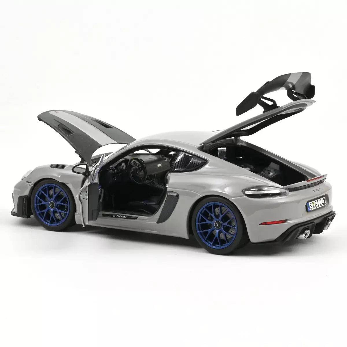 Voiture miniature collection 1/18 Porsche Cayman GT4 RS pack Weissach 2023 Craie Norev 187253