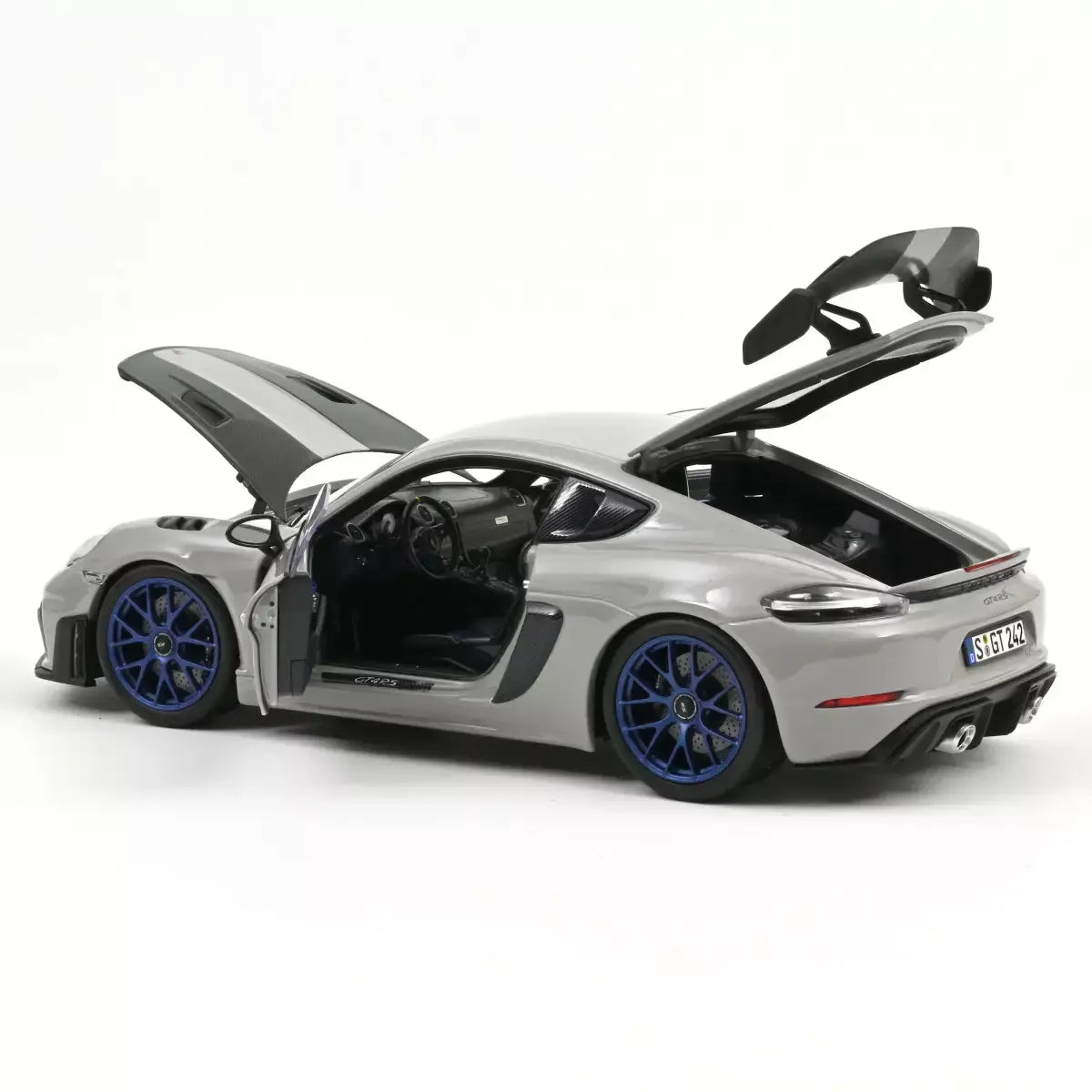 Voiture miniature collection 1/18 Porsche Cayman GT4 RS pack Weissach 2023 Craie Norev 187253