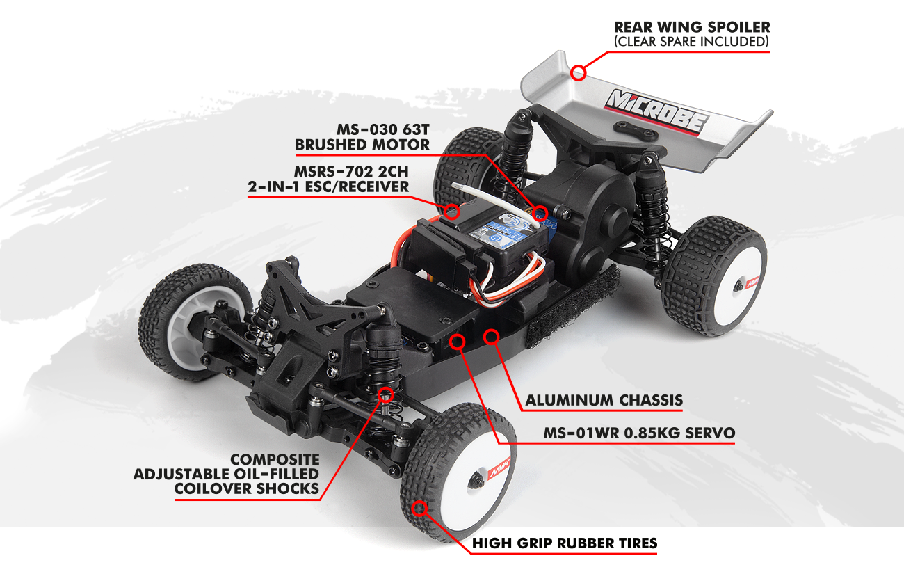 Buggy 1/24 Maverick Microbe – Voiture RC Tout-Terrain MV150801