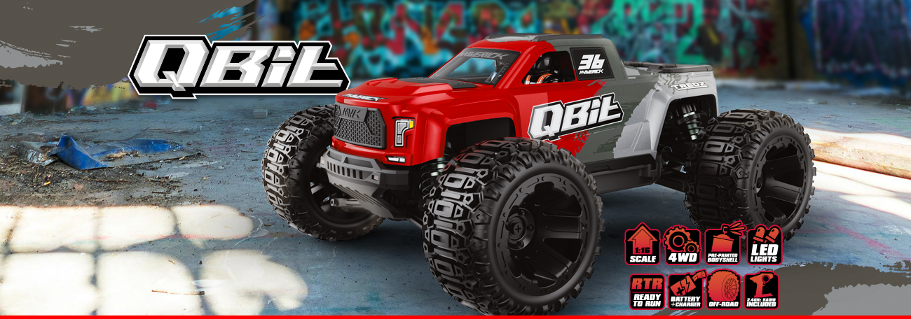 Maverick QBIT Monster truck 1/16 version charbon 151003