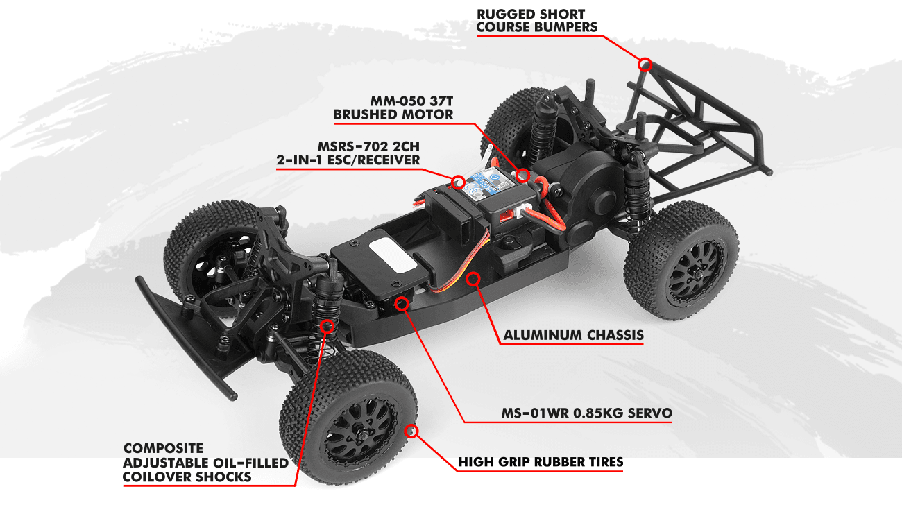 Short course 1/24 Maverick Microbe RC rouge – MV151501