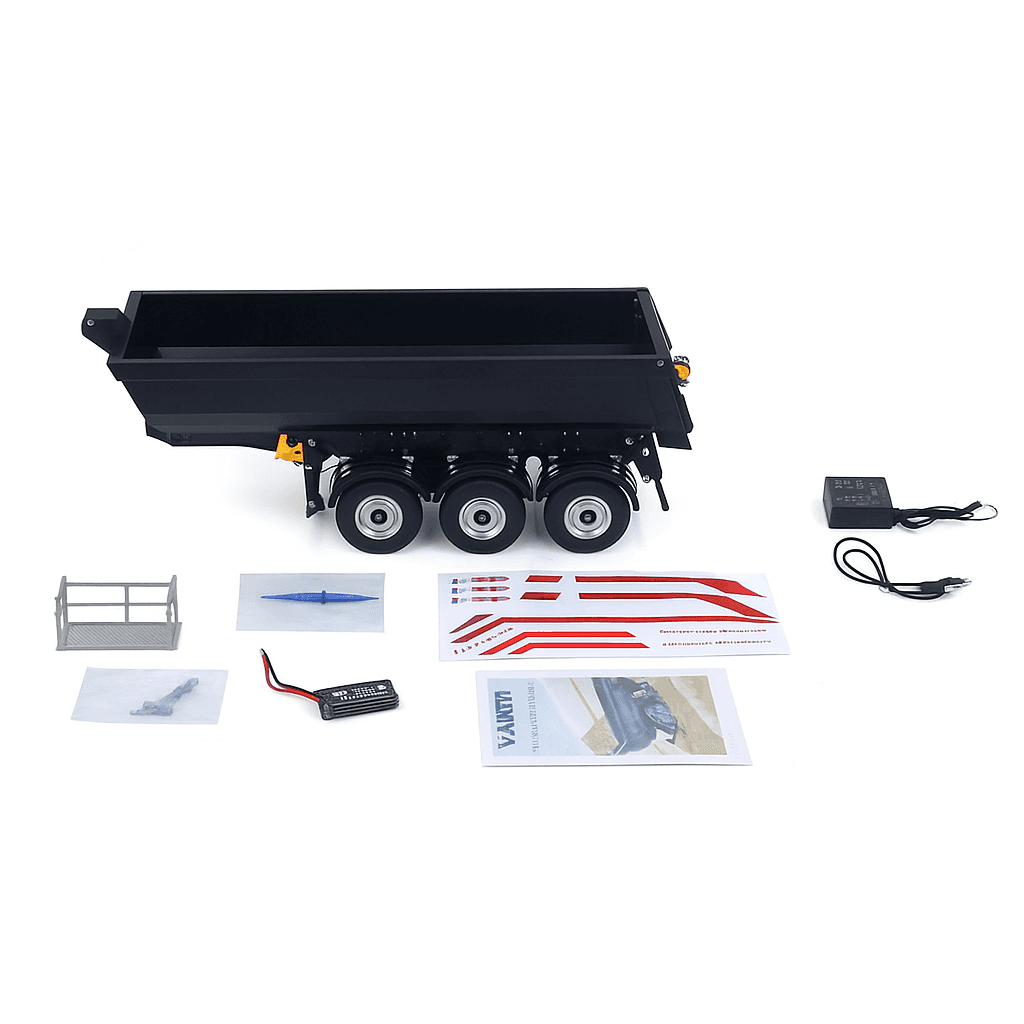 Remorque pour camion 1/14 Huina Scania Kabolite K770S métal noir