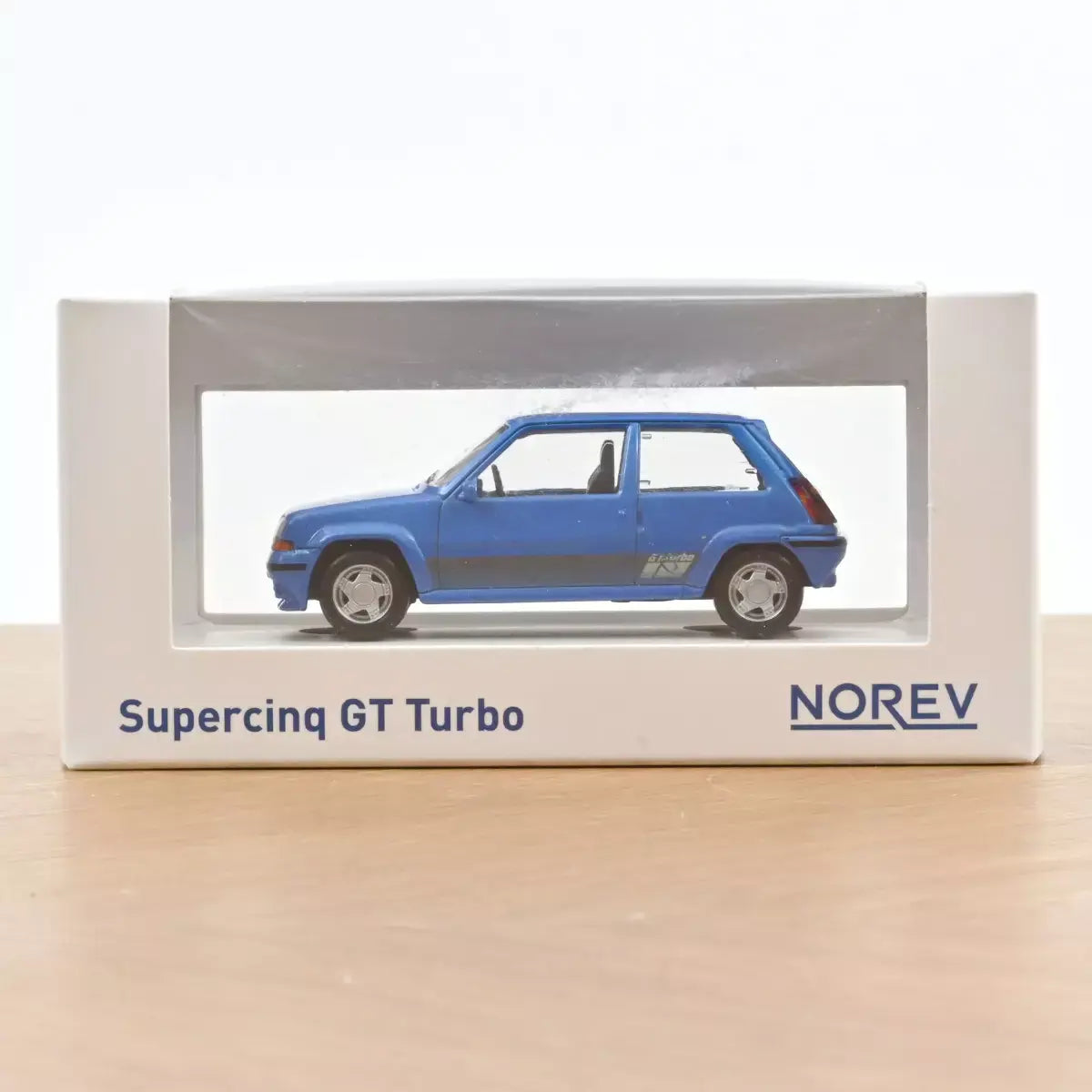 Voiture miniature 1/43 Renault SuperCinq GT Turbo Ph II 1988 Bleu Métallisé Jet-car Norev