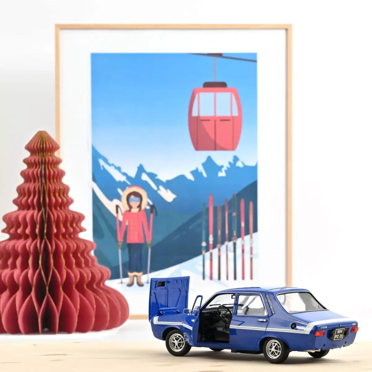 Voiture miniature collection 1/18 Renault 12 Gordini sans pare-chocs 1971 Bleu-de-France Norev 185248