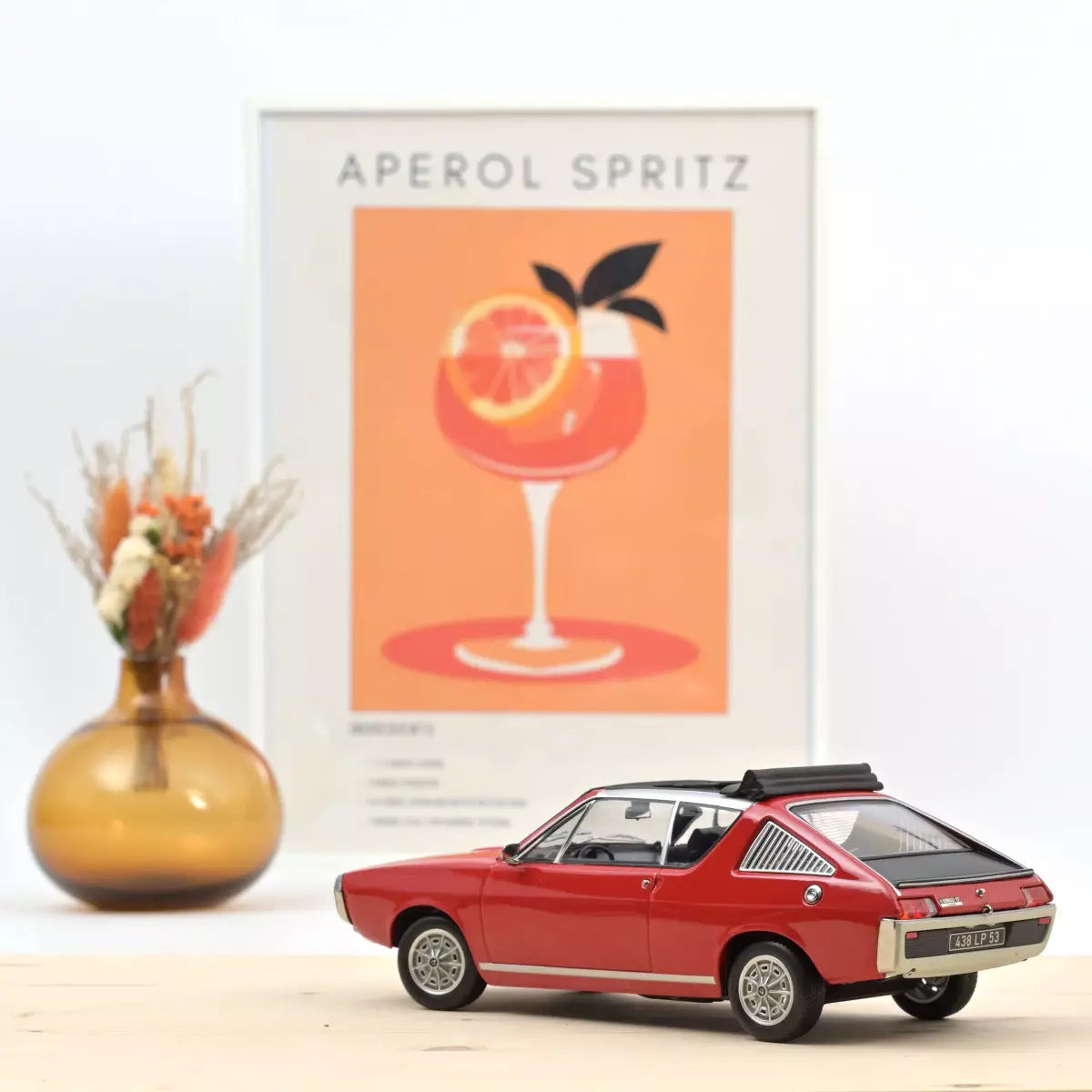 Voiture miniature collection 1/18 Renault 17 Gordini Découvrable 1975 Rouge Norev 185371