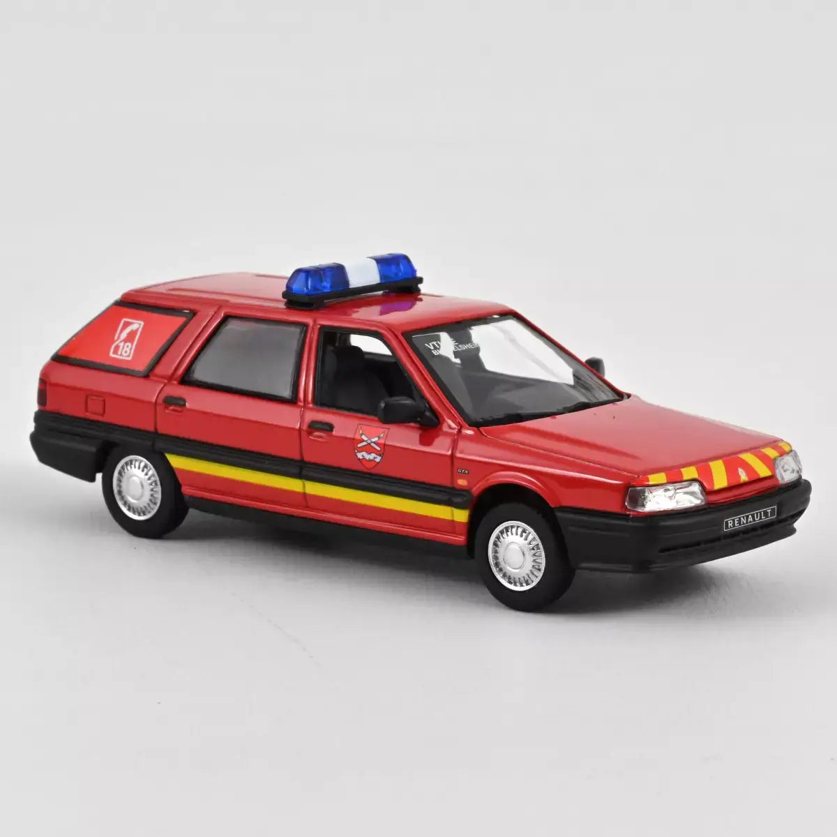 Voiture miniature collection 1/43 Renault 21 Nevada 1991 Pompiers - VTULE Norev 512134