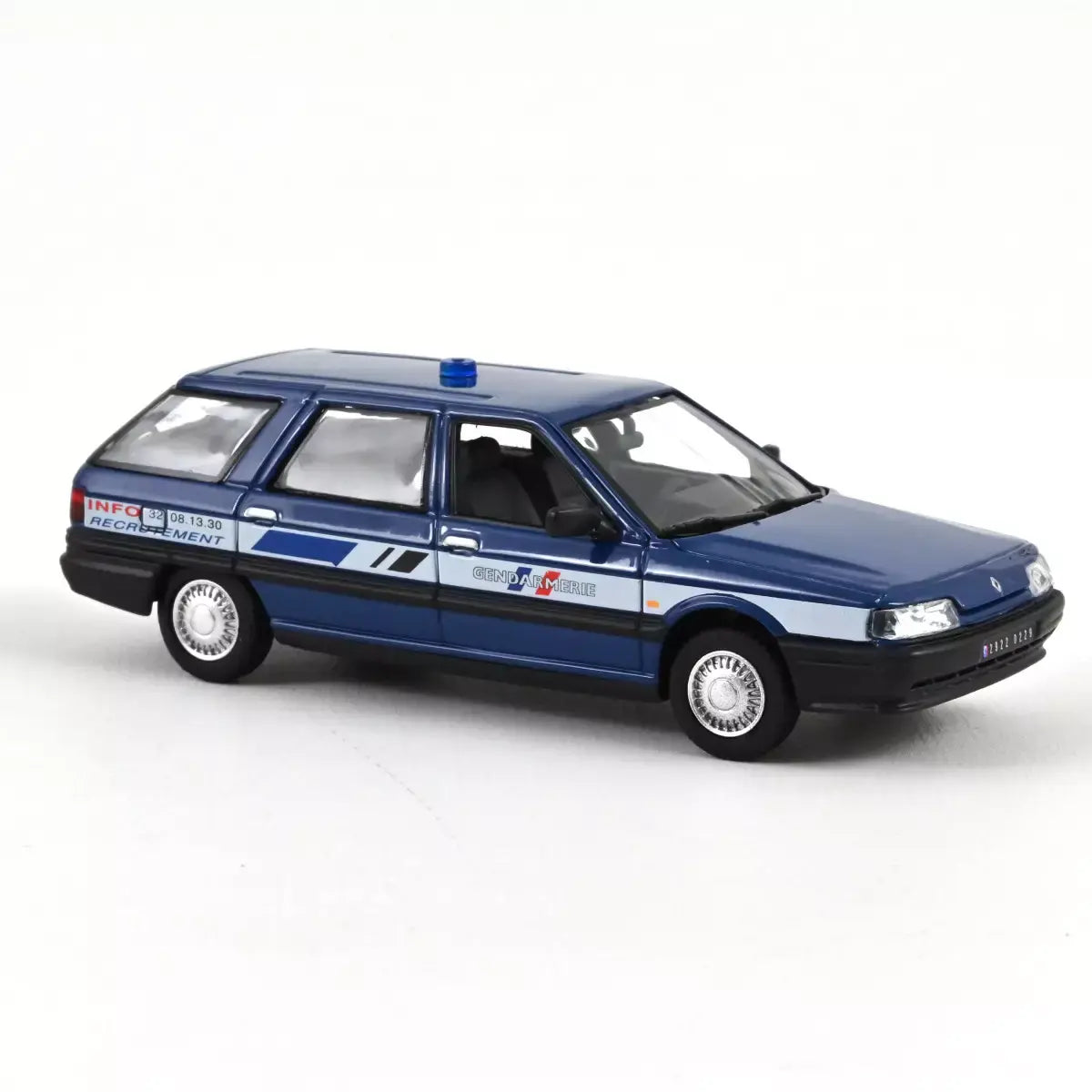 Voiture miniature collection 1/43 Renault 21 Nevada 1992 Gendarmerie - Info Recrutement Norev 512139