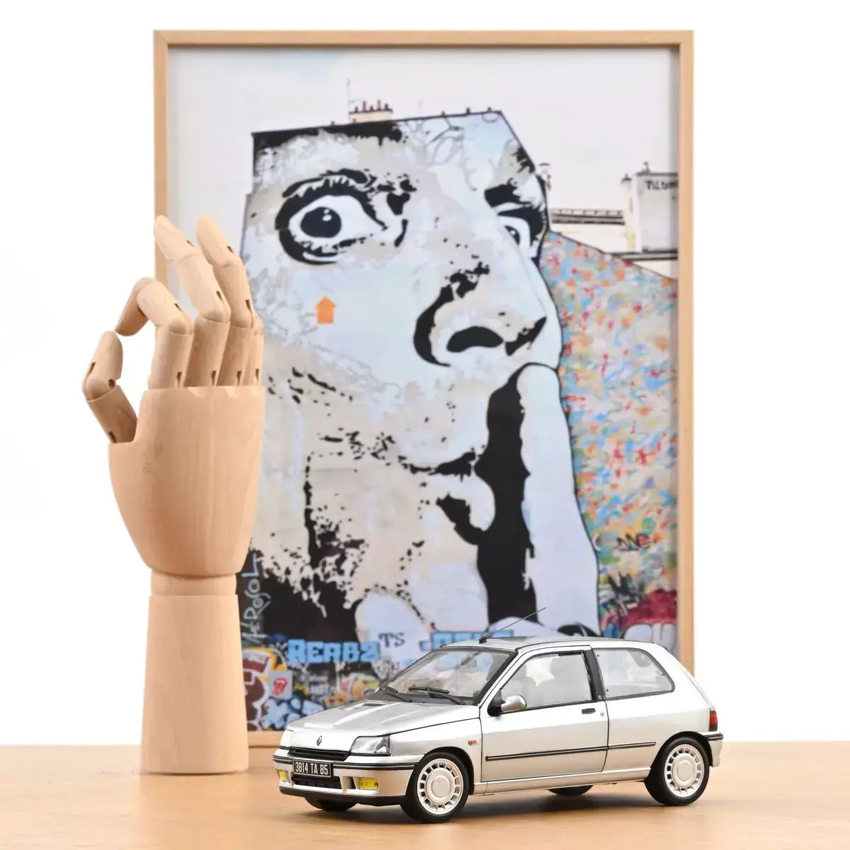 Voiture miniature collection 1/18 Renault Clio 16S 1992 Gris Iceberg Norev 185256
