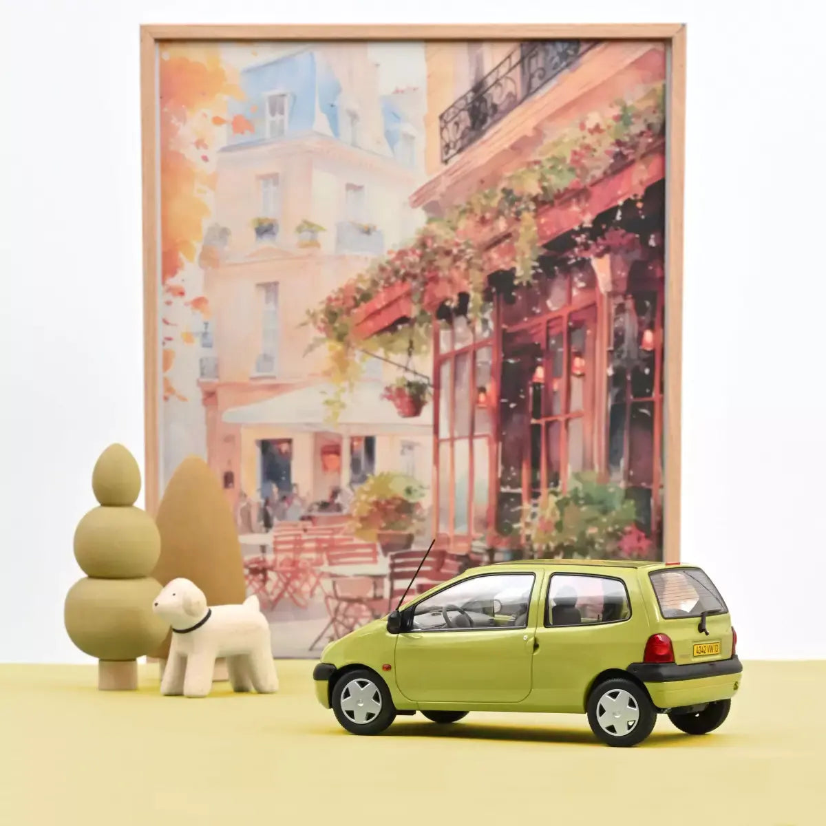 Voiture miniature collection 1/18 Renault Twingo 1998 Jaune Anis Norev 185299